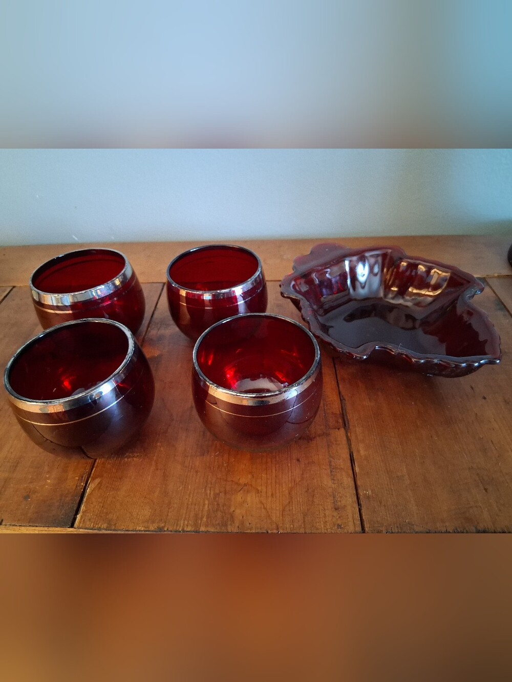 Vintage Ruby Red Glass
